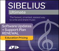 Sibelius-Ultimate Educational Digital Version 1-Year Update and Support Plan for any version, EDU - P.O.P.